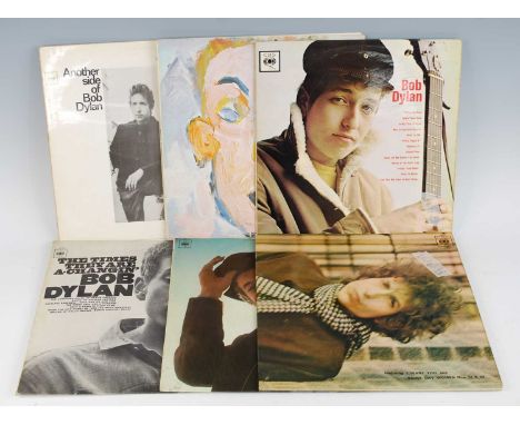 Bob Dylan, a collection of 12" vinyl to include Self Portrait, Another Side Of, S/T, Times They Are A-Changin', Nashville Sky