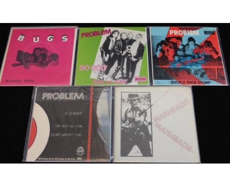 SWEDISH PUNK - Great bundle of 5 x 7" singles from Sweden '78-79. To include Warheads - Dagen Är Natt / D-E-S-P-E-R-A-T-E b/w