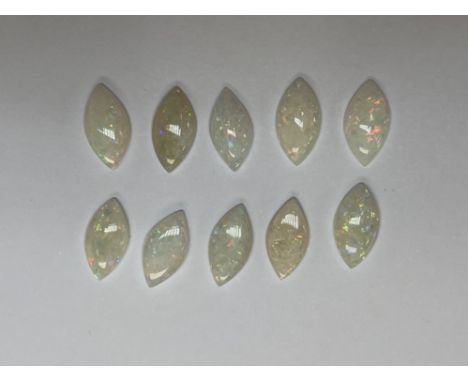 10x Opal Marquise Cabochons 12x6mm 9.77ct