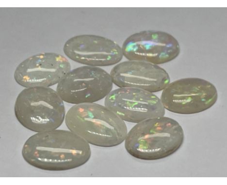 11x Opal Oval Cabochons 8.5x6.5mm