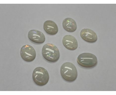 10x Oval Natural Opal Cabochons 9x7mm