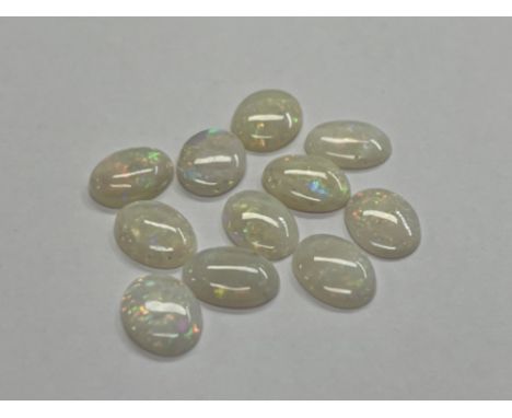 11x Opal Oval Cabochon 8.5x6.5mm 5.91ct