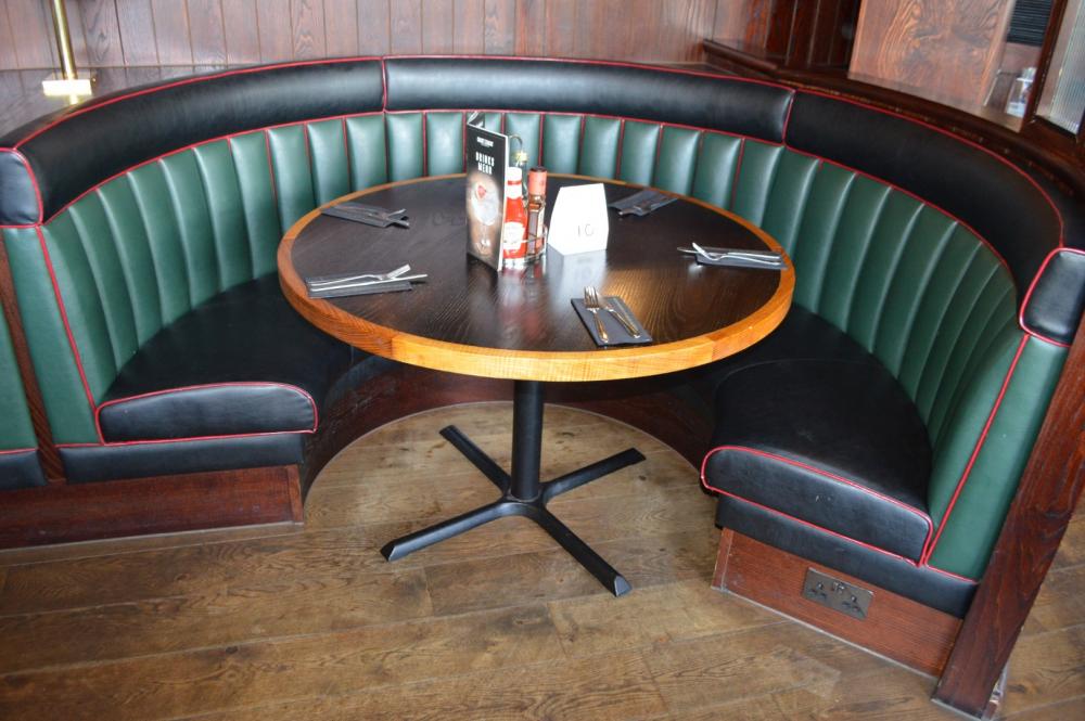 5 x Contemporary Half Circle Seating Booths - Features a Leather ...