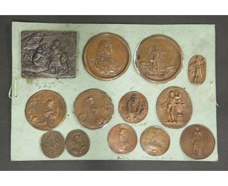 Thirty-three copper electrotyped copies of english medals, to include:Cabul 1842, China 1842,  Ghuznee 1839,Moodkee 1845, 'Ne