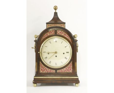 A Regency mahogany gilt brass mounted bracket clock,by William Robson, Cripplegate, London, the musical eight-day triple fuse