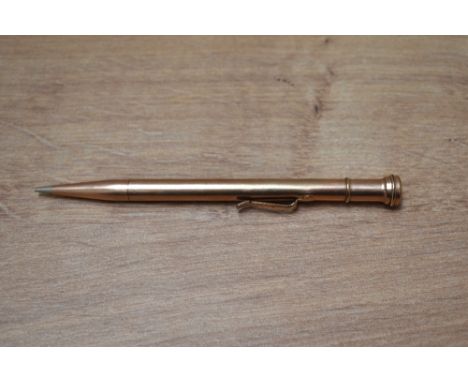 A rolled gold propelling pencil. Engraved