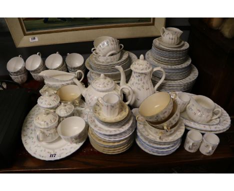Royal Worcester Forget Me Not pattern Extensive dinner service 