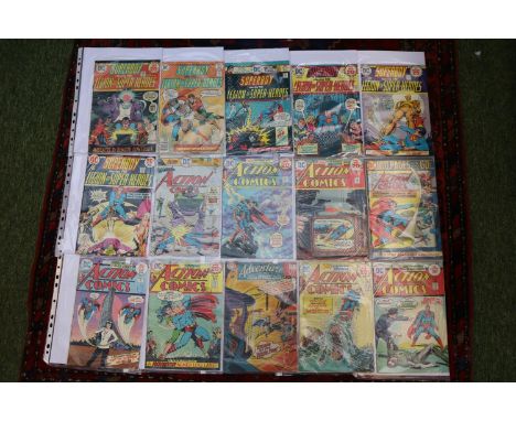 Collection of DC Comics Superman Action Comics and Superman and the Legion of Superheroes 1970s 