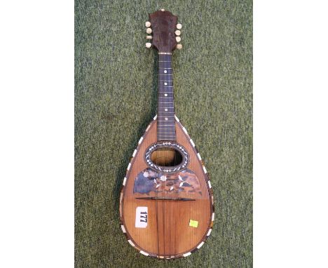 Stridente of Napoli Mandolin with Mother of Pearl and Tortoise shell inlay 