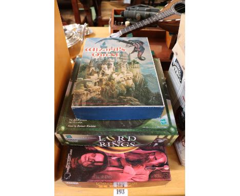 Boxed Wizards Quest, Lord of the Rings by Parker and Lord of the Rings Risk