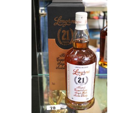 Longrow 21 Years Old Peated Campbeltown Single Malt Scotch Whisky Limited Release 70cl 46% Vol with box 