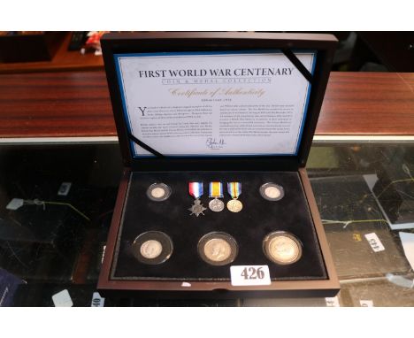 Cased First World War Centenary Coin &amp; Medal Collection Limited edition with COA 