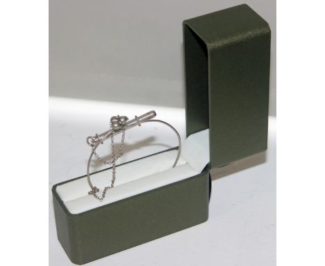 Bangle with Propelling Pencil Attached via a Chain c1910 in Box. 