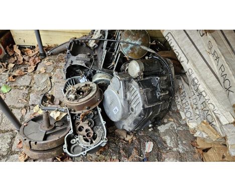 Kawasaki Motorcycle engine and assorted parts 