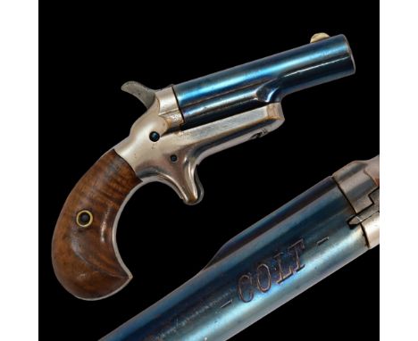 FACTORY INSCRIBED COLT THIRD MODEL DERRINGER IN .41 CALIBER; 2-1/2 inch barrel with an excellent bore and excellent overall w