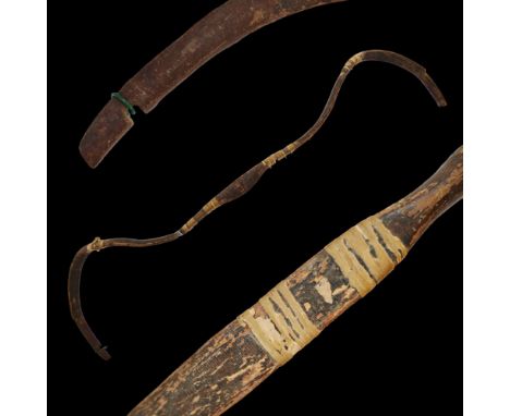 Rare Ottoman bow, 18th century. The bow of characteristic layered construction, deeply curved. A very rare collector's item.H