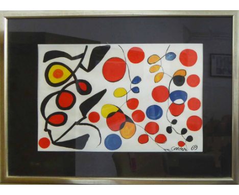 ALEXANDER CALDER 'Spring Carnival', lithograph, signed and dated in the stone 1968, 45cm x 65cm, framed and glazed.