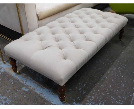 HEARTH STOOL, English country house style, 120cm x 60cm x 35cm.