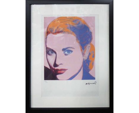 ANDY WARHOL 'Grace Kelly' 1985 lithograph, 73/100 from Leo Castelli Gallery, edited by Georges Israel on Arches paper, galler