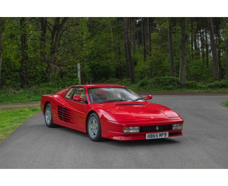 A striking example of Ferrari's era-defining Testarossa, UK-supplied in right-hand drive and only 10,500 miles from new.When 