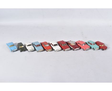 A QUANTITY OF UNBOXED AND ASSORTED PLAYWORN TRI-ANG SPOT-ON DIECAST VEHICLES, mainly Ford vehicles, to include Ford Zodiac, N