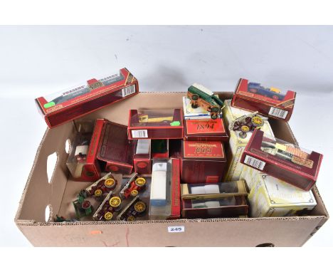 A QUANTITY OF BOXED AND UNBOXED MATCHBOX MODELS OF YESTERYEAR AND MATCHBOX COLLECTIBLES MODELS OF STEAM POWERED ROAD VEHICLES