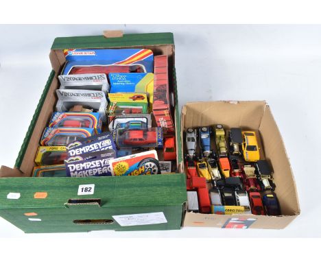 A QUANTITY OF BOXED AND UNBOXED ASSORTED DIECAST VEHICLES, including a quantity of assorted Ford car models, various manufact