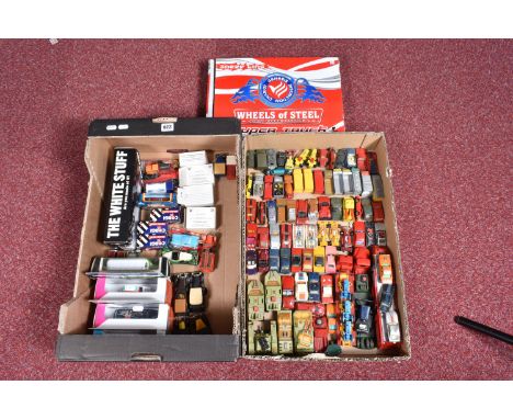 A QUANTITY OF BOXED AND UNBOXED DIECAST VEHICLES, boxed items include Corgi Classics 'The White Stuff' Co-op Milk limited edi