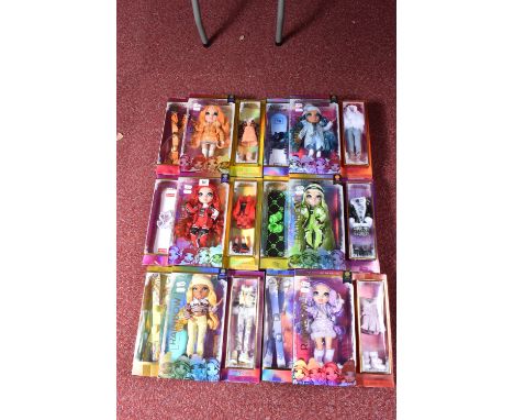 A COMPLETE SET OF MGA RAINBOW HIGH WINTER BREAK DOLLS, Series 1 Skyler Bradshaw, Poppy Rowan, Ruby Anderson, Violet Willow, S
