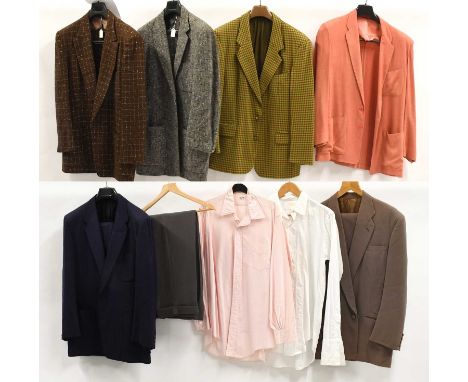 Gents American Circa 1950s and Later Clothing, comprising a pair of Sunset Styled by Loeb black textured trousers with turn u