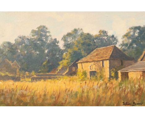 ARR Julian Barrow (1939-2013)Barn in Summersigned lower rightoil on canvas  20cm x 30cm  Framed. Generally good condition ove