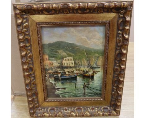 Mario R. Allegretti (b. 1945), oil on panel, 'Tavoletta', signed, with gallery certification, 23 x 17cm
