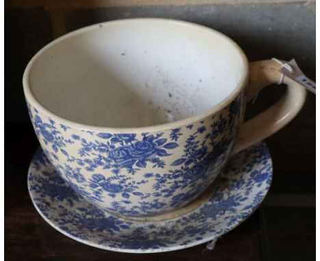 A pottery cup and saucer garden planter, diameter 26cm