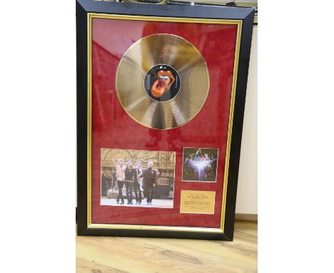 The Rolling Stones, 'A Bigger Bang', signed gold disc and CD