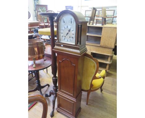 A 20th Century bracket clock, with brass movement striking on two coils in an architectural mahogany case, together with an a