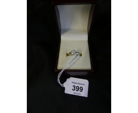 An 18ct gold diamond single stone ring, the brilliant cut diamond within a four claw setting, diamond weight 1ct, stamped to 