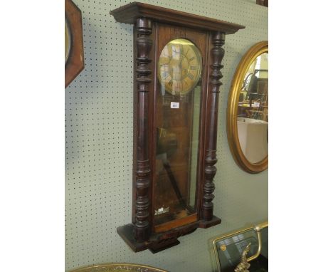 Gustav Becker - A late 19th/early 20th Century Vienna regulator wall clock in architectural type case. 
