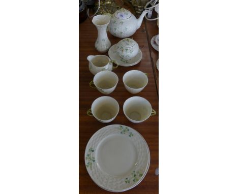 A modern Belleek tea service 