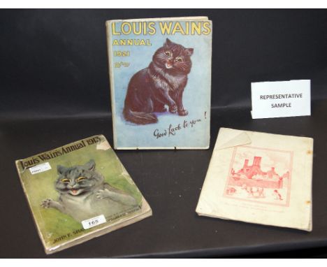 Ephemera relating to Louis Wain, including postcards, two early annuals, mounted prints and book plates CONDITION REPORT; Loi