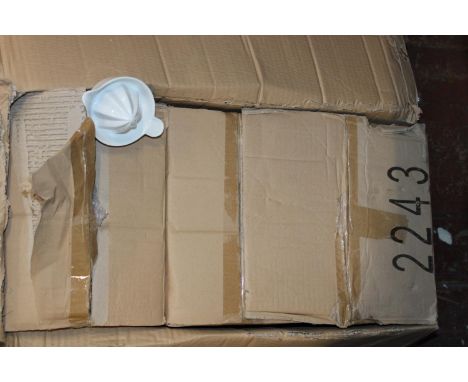 A box full of new ceramic juicers 