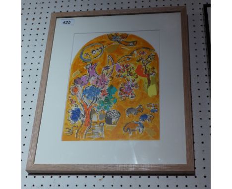 Marc Chagall, a lithograph from the Twelve Tribes Suite, 'Joseph', 1962, printed by Mourlot, mounted, framed and glazed, 30cm