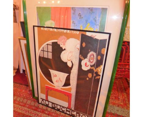 A Henri Matisse print together with an Bucheron print, a David Gentleman print of Lord's Pavillion, a signed print of Lord's 