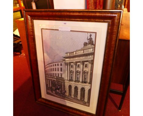 A large glazed and framed print of Regents Quadrant 