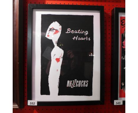 A glazed and framed art print featuring The Buzzcocks 30 x 40cm