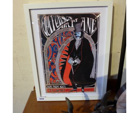 A framed and glazed art print 'Jefferson Airplane Fillmore East' 30 x 40cm