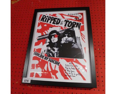 A glazed and framed art print 'Ripped and Torn magazine' 30 x 40cm
