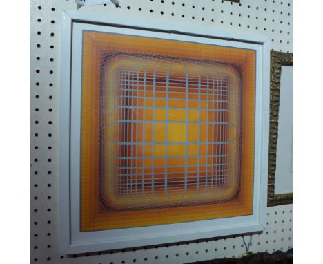 An original Victor Vasarely abstract lithograph from the Responses A Vasarely suite