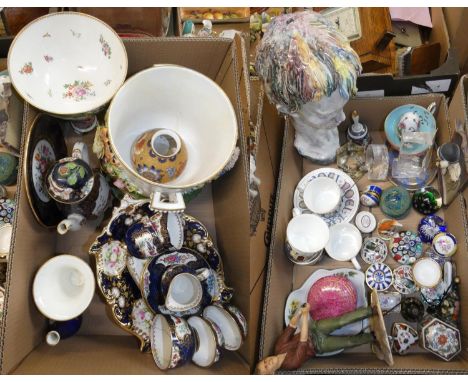 A collection of Minton plates, together with Spode paperweight, glass paperweights, trinket boxes and other items (2). 