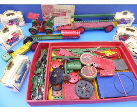 A set of 1950s 'Mastebuilder' Meccano, together with 24 boxed die-cast automobile models&nbsp;