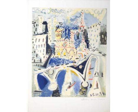 After Pablo Picasso - Notre Dame, lithograph in colours on Arches, from the Marina Picasso collection, printed by Laurent Mar